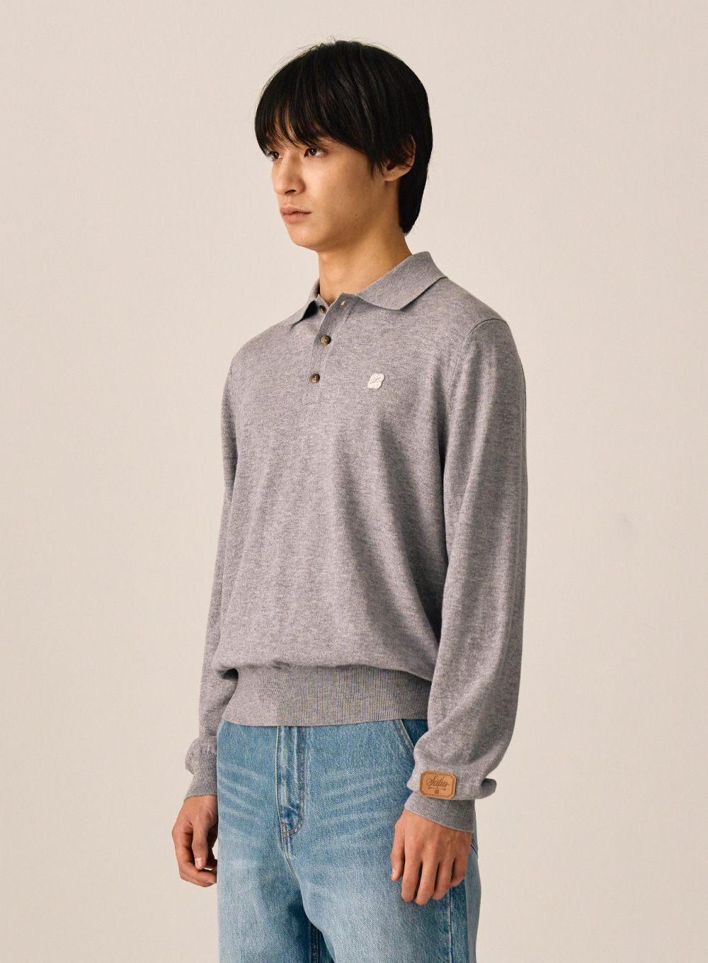 All Day Satur Basic Polo Knit - Classic Charcoal