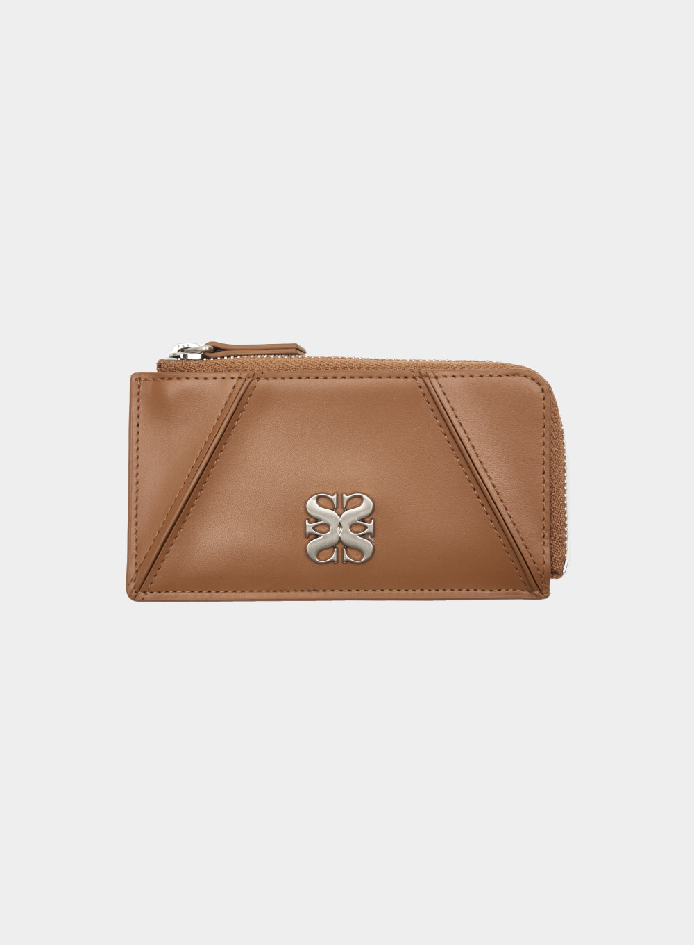 Riga Zip Leather Wallet - Saddle Brown