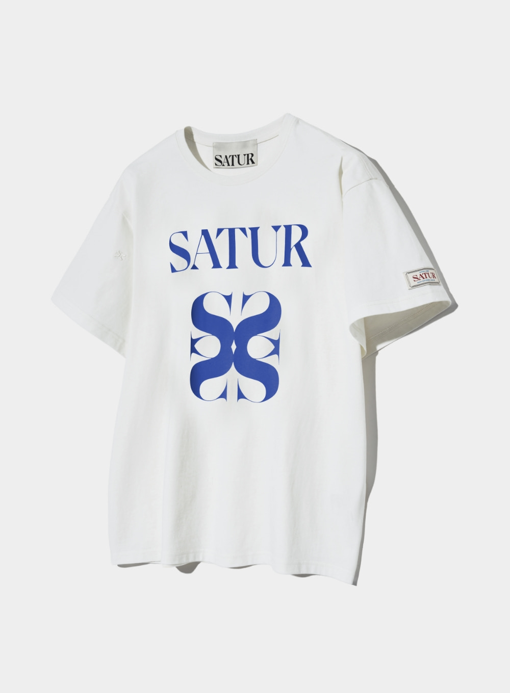 Satur All Day T-Shirt - White Blue