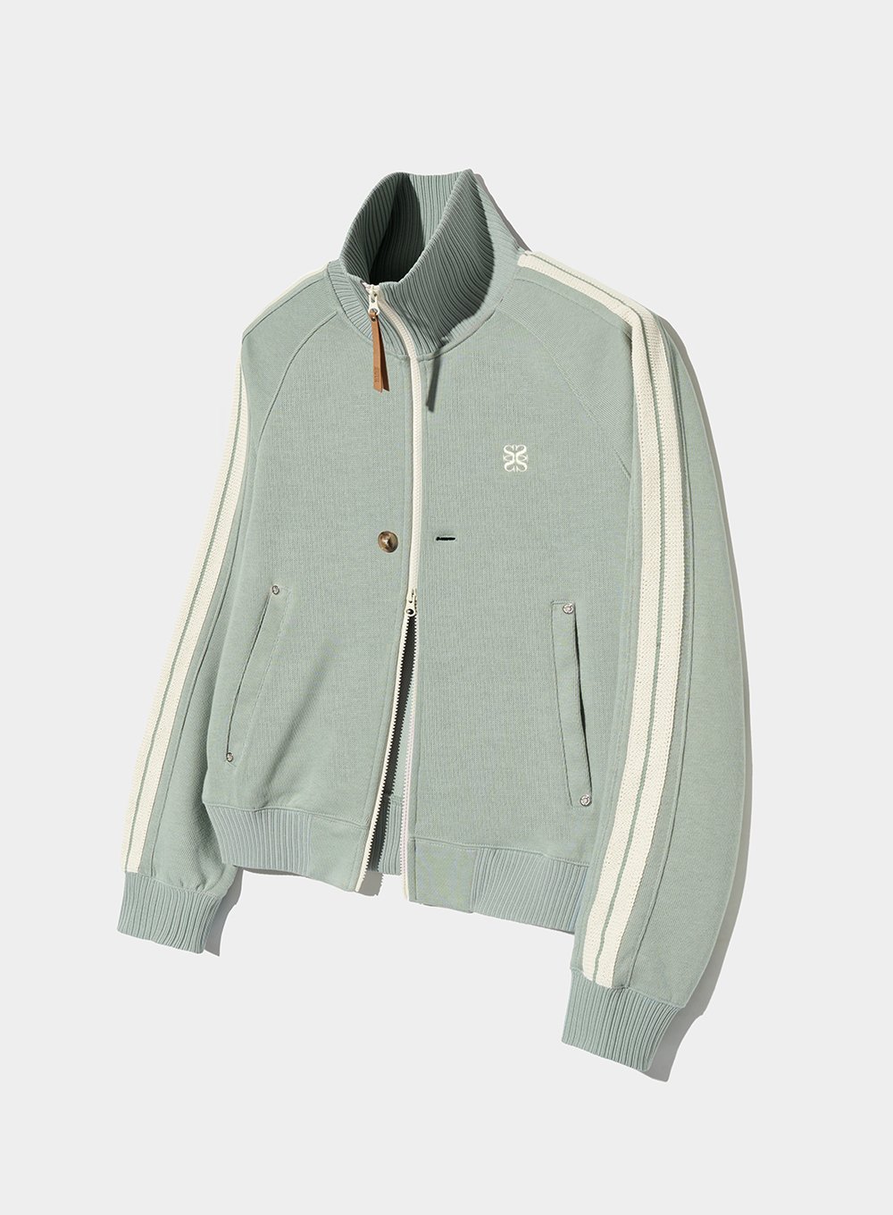 Lawton All Day Track Zip-Up Jacket - Olive Mint