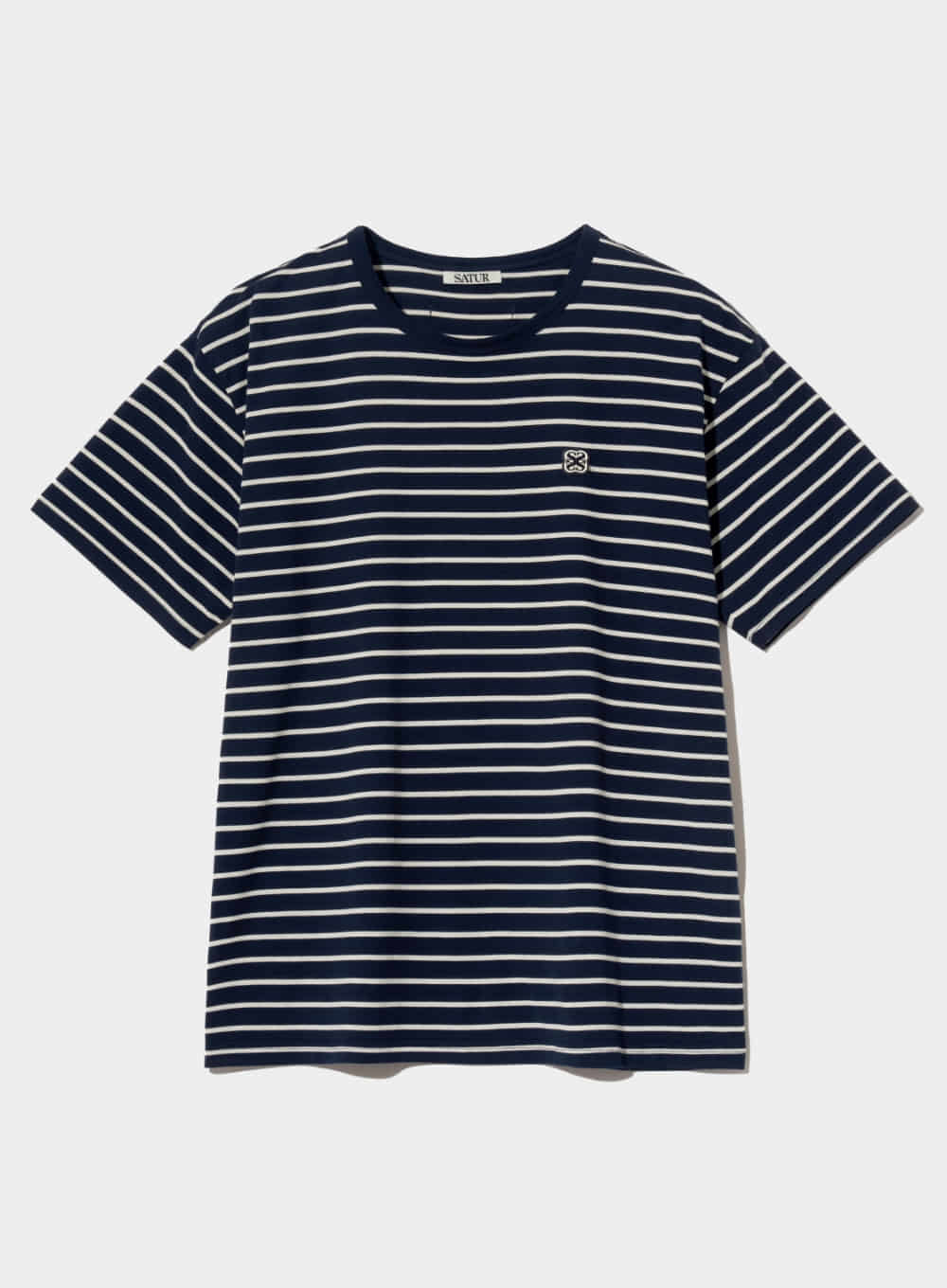 All Day Cotton Stripe T-Shirt - Classic Navy